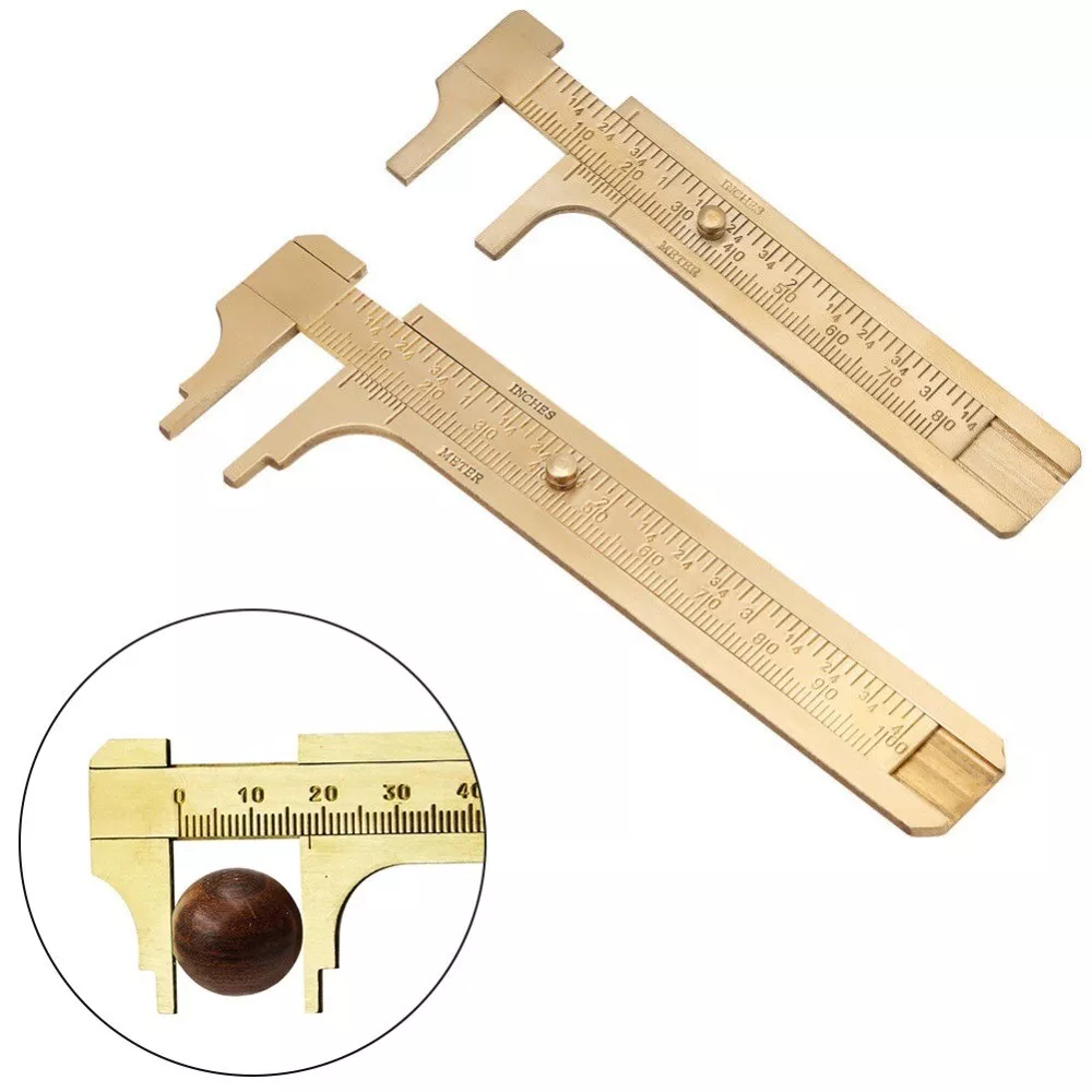 80 100mm Vernier Caliper Copper Sliding Pocket Caliper Metal Double Scale GB