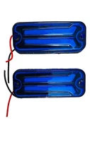 Suzuki Samurai SJ410 SJ413 Gypsy Front / Rear Indicators 12v LED Light Blue Set