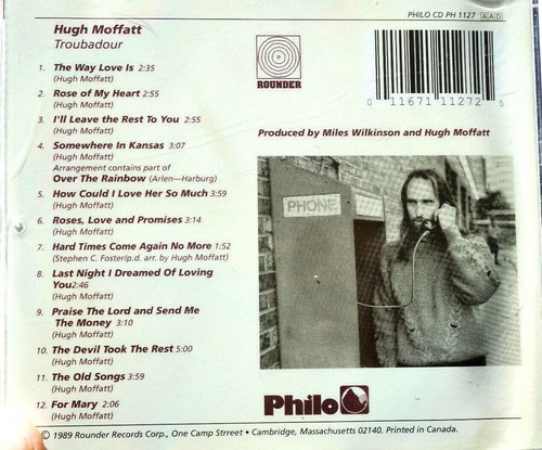 Hugh Moffatt - Troubadour - CD, VG - Picture 2 of 2