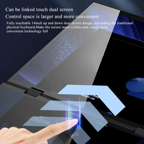 14 Zoll Laptop Dual Touchscreen Quad Core 16G DDR4 256G SSD 2.2K HD 2.4G 5G NEU - Zdjęcie 8 z 33