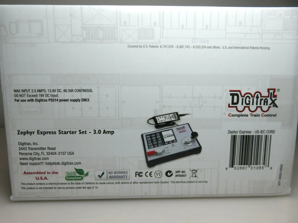 Digitrax ZEPE DCS52 Zephyr Express DCC 3 AMP Starter Set NIB - Image 3 of 4