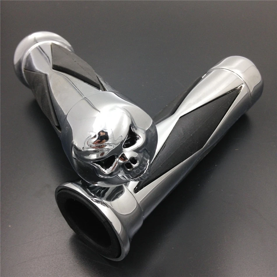 7/8" Skull Diamon Grip for  Kawasaki Ninja 250 250R 500 500R 600R 600RX - Image 3 of 4