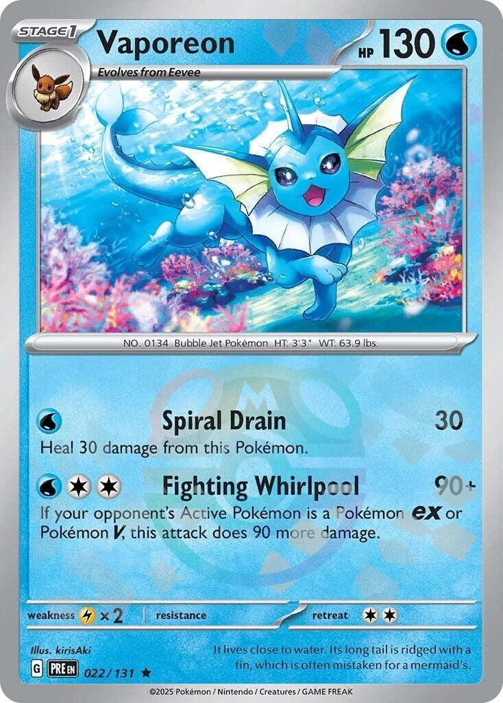 Vaporeon Pokémon TCG Cards for sale | eBay