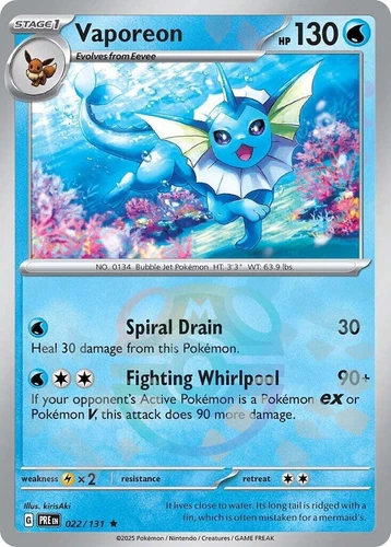 Vaporeon 022/131 Prismatic Evolutions
