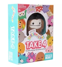 Squishmallows Take 4 Card Game with Benny The Bigfoot Squishmallow NEW/RARE