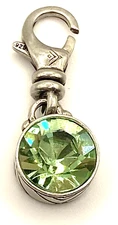 SILPADA Sterling Silver / 925 Green Cubic Zirconia Charm Pendant
