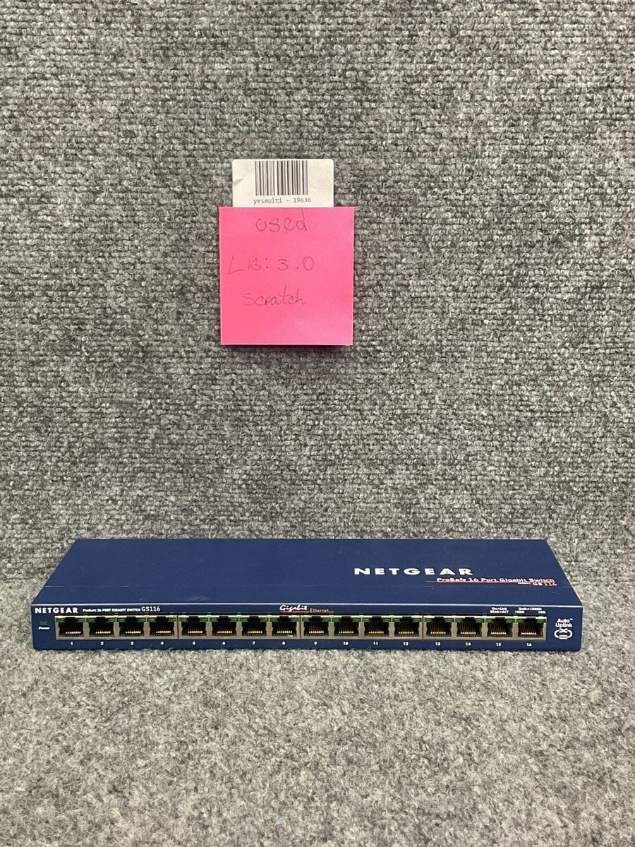Switch Réseau NETGEAR GS116 16 Ports Gigabit Ethernet Neuf Sous Blister