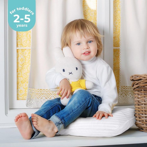 Toddler Pillow (White, 2 Pack), 12x20, Soft Cotton Blend, Age 2+ - Picture 3 of 7