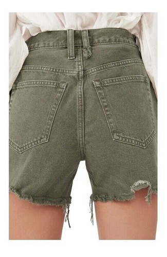 Free People WE THE FREE Makai zerrissene abgeschnittene Damenshorts Größe 24 grün - Bild 2 von 12