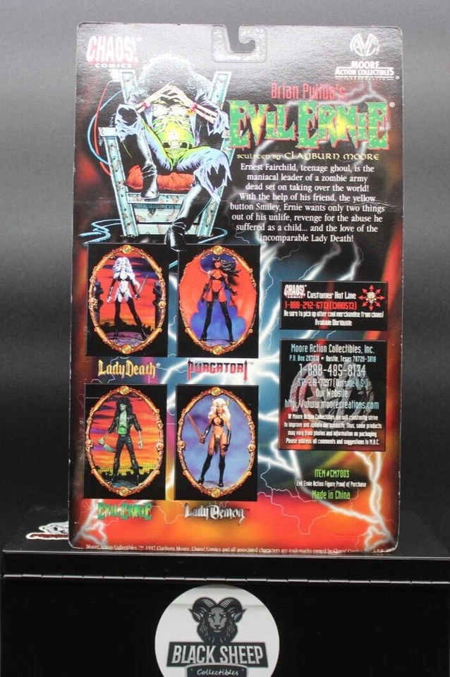 ЗЛАЯ ЭРНИ 1997 ЭКШН-ФИГУРКА BRIAN PULIDO'SCHAOS COMICS MOORE КОЛЛЕКЦИОННЫЕ ПРЕДМЕТЫ - Изображение 3 из 4