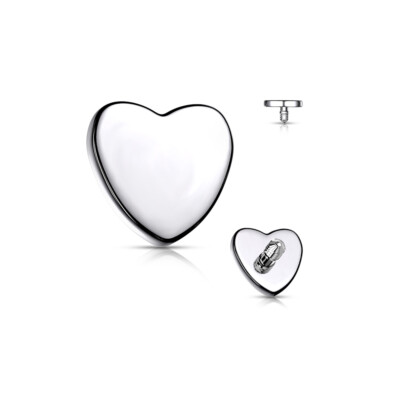 Titan Herz Dermal Anchor Aufsatz Platte Disc Anker Surface Piercing Sternum