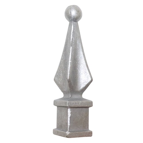 Fence Finials Four Sided Spire Unpainted Aluminum Fence Finial Topper