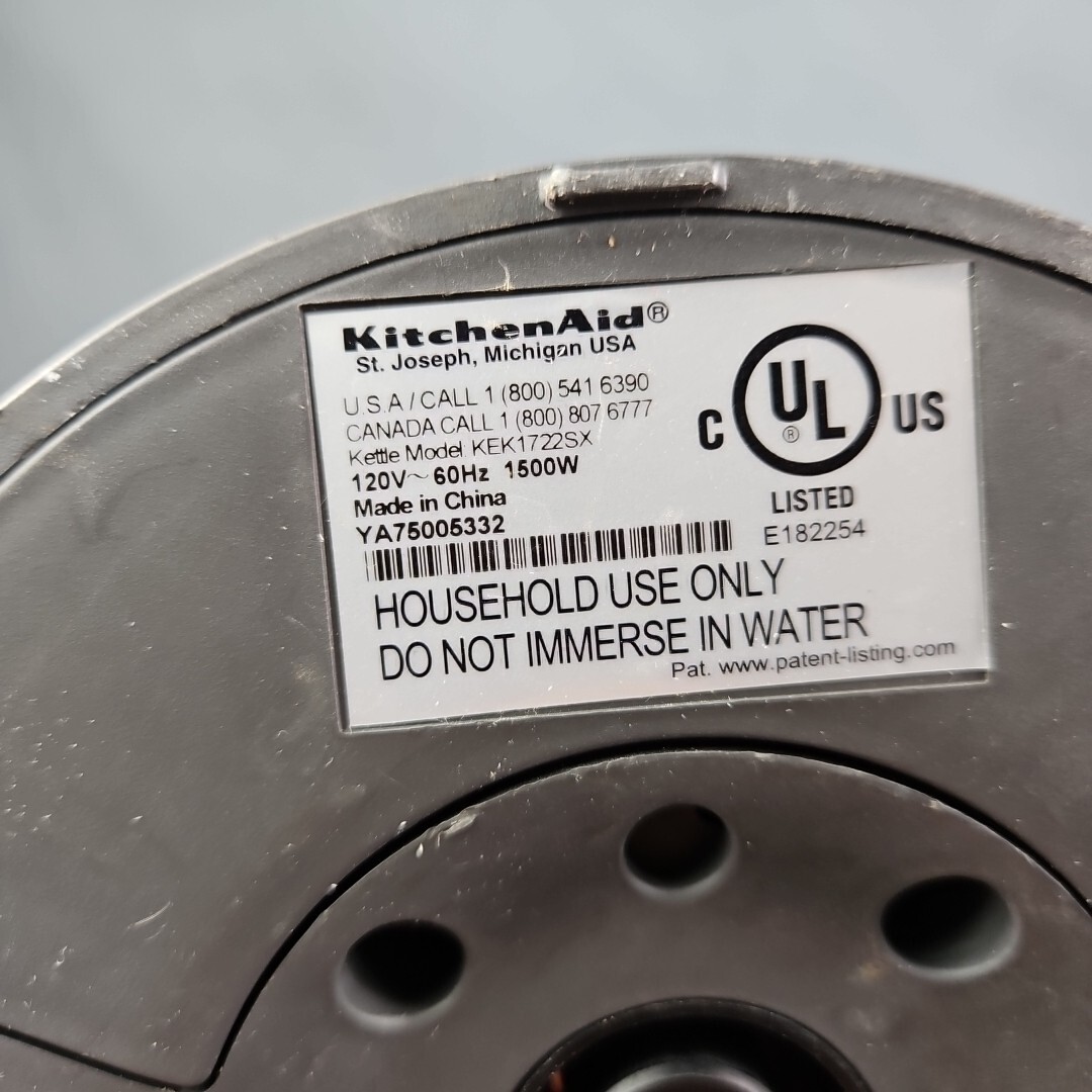 KitchenAid KEK1722sx Electric Kettle 1.7 Liter 1500 watts Stainless