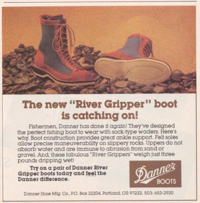 Danner River Gripper Felt Bottom Boots Sz 7EE USM Tan Suede/Nylon