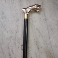 NEW SOLID ANTIQUE SOLID BRASS HANDLE WOODEN WALKING STICK CANE VINTAGE DESIGNER