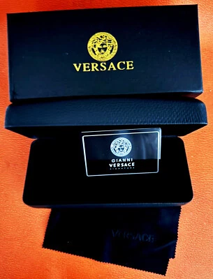 2 Versace Sunglasses Case with card and cloth NEW