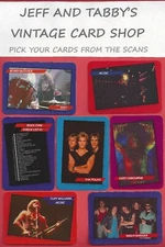 1985 AGI INC. ROCK STAR CONCERT CARDS AND STICKERS SEE DROP DOWN MENU