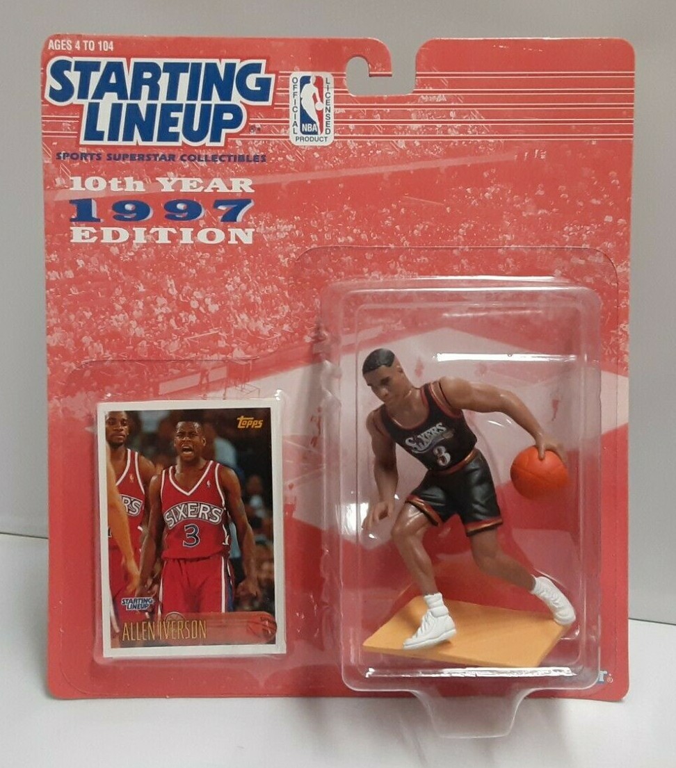 1997 ALLEN IVERSON Starting Lineup MOC Basketball Figure w