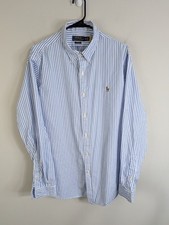 Polo Ralph Lauren Shirt Men's Extra Large Blue Button Down Long Sleeve Casual