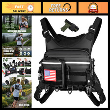 Tactical Chest Bag for Men  Women - EDC Travel Pack, Running Vest, Hiking Gear