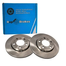 2x RAP BRAKES BREMSSCHEIBEN 239mm BELÜFTET VORNE passend für SKODA FABIA VW FOX 