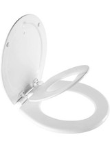 Mayfair NextStep2 Toilet Seat with Built-In Potty-Training Seat Elongated White