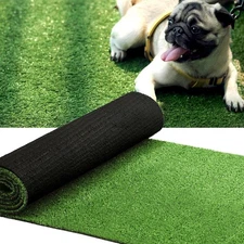 Artificial Grass Turf 0.4 Inch 3FTX10FT Synthetic Mat 3FTX10FT, Green 