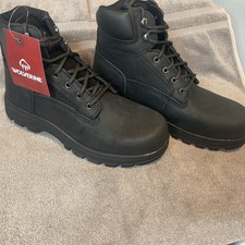 Wolvererine Work Boots, Safety Toe. New In Box. Black Carlsbad. W231124. Sz 12M.