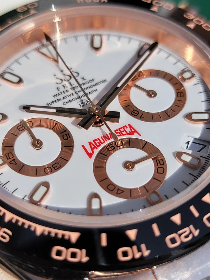 精工 Mod LAGUNA SECA VK63 手表 玫瑰金 赛车 计时码表 历史时计 — 第 2/4 张图片