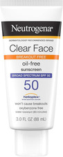 Neutrogena Clear Face Sunscreen Lotion for Acne-Prone Skin, Broad Spectrum SPF