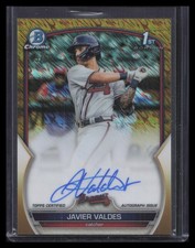 2023 Bowman Chrome #CPA-JVS Javier Valdes Auto Shimmer Gold Refractor #/50