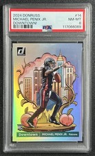 MICHAEL PENIX JR. PSA 8 2024 PANINI DONRUSS #14 ROOKIE DOWNTOWN! SSP RC 6069
