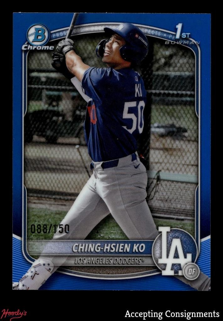 2025 Bowman Chrome Blue Refractors #BCP224 Ching-Hsien Ko 1st Rookie 088/150