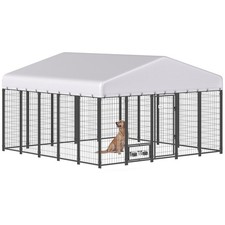 Dog Kennel, Welded Wire Heavy Duty Dog Run, 9.8' x 9.8' x 6'