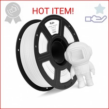 ELEGOO PLA Filament 1.75mm White 1KG, High Toughness PLA Plus 3D Printer Filame