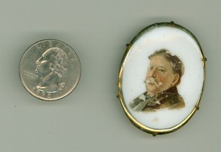 1908 William Howard Taft Political Campaign Oval Ceramic Pinback Button