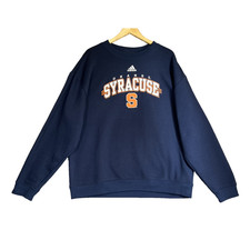 Syracuse Orange Sweatshirt Men's Large Blue Adidas Basketball Campus University