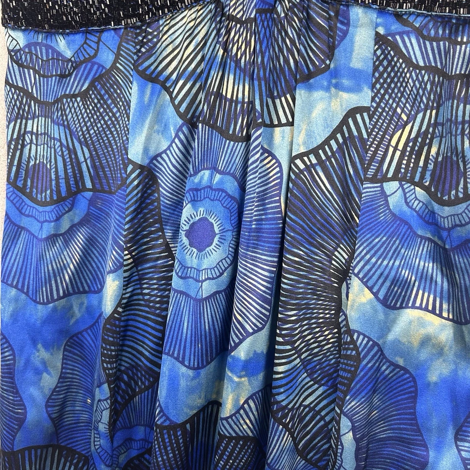 Y2K Marciano Dress XS Blue Silk Maxi Wedding Elegant Event Evening Vintage - Image 4 of 4