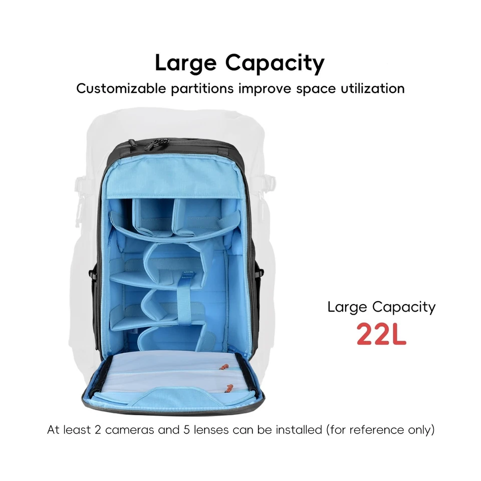 Camera and Drone High-Protection Backpack 22L for DJI Air 3s/Mavic 3 Pro/Mini... - Image 3 of 4