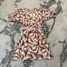 Anthropologie Shirt Dress Womens S Nicole Puff Sleeved Lined Smocked Cuff Boho