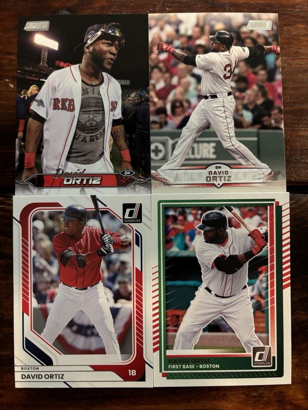 David Ortiz 4 Card LOT! Stadium Club / Donruss - Boston Red Sox