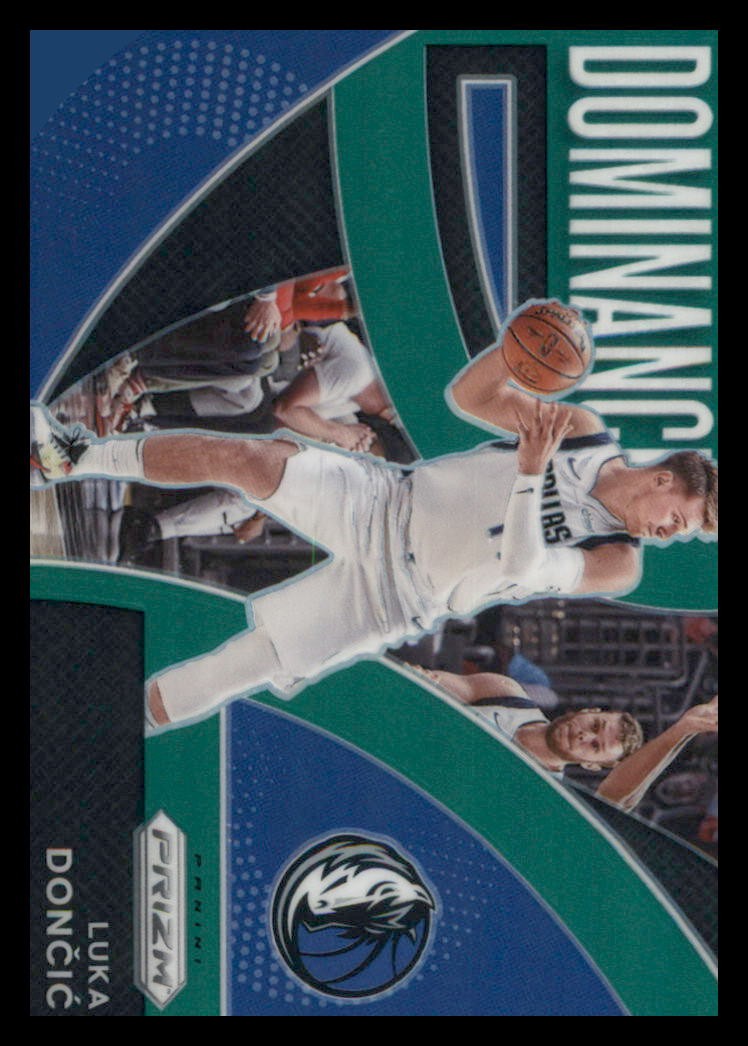 2021-22 Panini Prizm #10 Luka Doncic Dominance Prizms Green