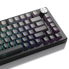 1 Set Grey Black Gradient Double Shot PBT Shine Through Keycaps Cherry