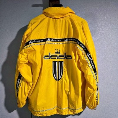 Vintage 90s Damani Dada Supreme Yellow Windbreaker Jacket Large
