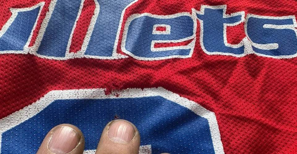 Camiseta Vintage Anos 90 Champion Washington Bullets Chris Webber #2 Tamanho 40 - Imagem 4 de 4