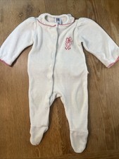 Vintage Carter’s Baby Clothes Terry Sleeper Footed Large (19-27#) Red Bow Ruffle