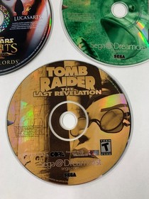 Lot of 3 Loose Video Game Discs Star Wars Kotor Xbox Tomb Radier Dreamcast