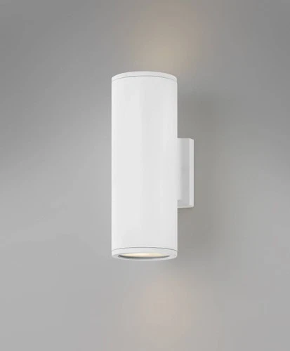 Hinkley Silo 12" High Satin White LED Outdoor Wall Light - Picture 4 of 10