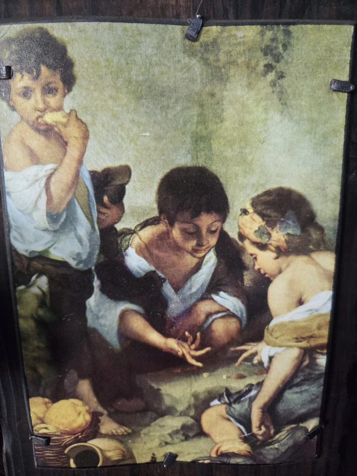 Vintage Rustic Leather Art Plaque Game of Morra by Murillo – Made in Spain 10" - Image 4 of 4