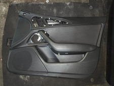 11-14 AUDI A6 C7 4DR SALOON FRONT DRIVER OFFSIDE DOOR CARD BLACK LEATHER